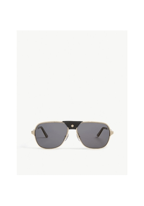 Womens Cartier ct0165S Aviator Sunglasses