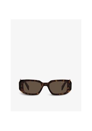 Prada Pr 17Ws Rectangular-Frame Tortoiseshell Sunglasses