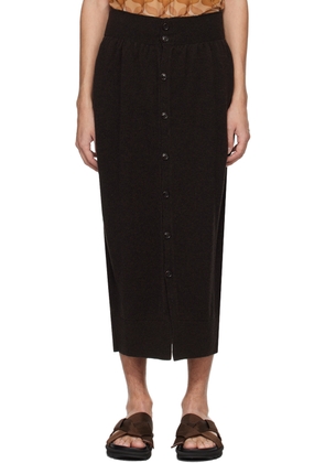 Dries Van Noten Brown Buttoned Skirt