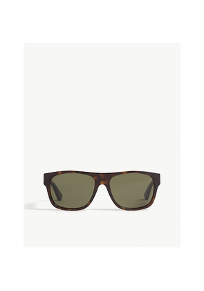 Gucci Havana Gg0341S Rectangle-Frame Sunglasses