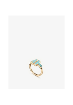 Tiffany & Co Tiffany T Square 18ct Rose-Gold and Tuquoise Ring