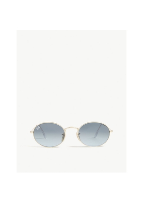 Ray-Ban Rb3547 Metal Oval-Frame Sunglasses