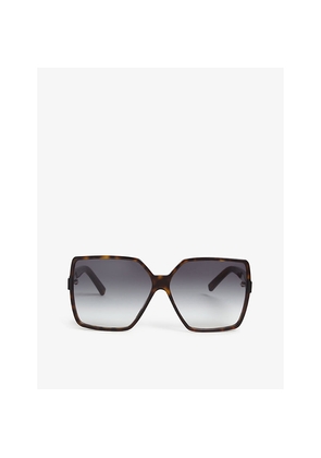 Womens Saint Laurent Betty Havana Square-Frame Sunglasses