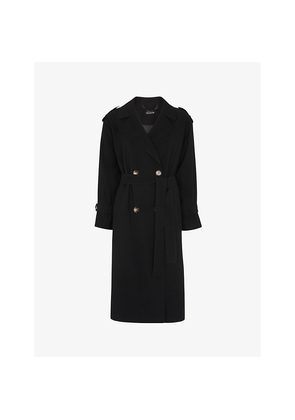 Womens Whistles Riley Belted Woven Trench Coat