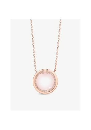 Tiffany & Co Tiffany T Circle 18ct Rose-Gold, Opal and 0.05ct Diamond Pendant Necklace