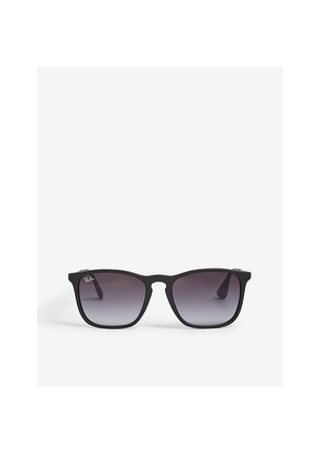 Womens Ray-Ban Chris Rb4187 Square-Frame Rubber Sunglasses
