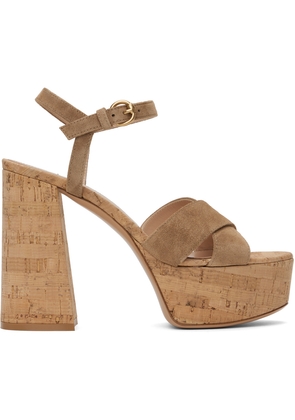 Gianvito Rossi Beige Bebe Heeled Sandals