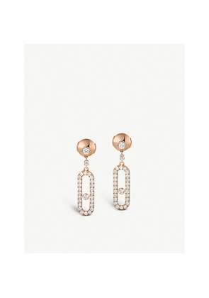 Messika Move Uno 18ct Pink-Gold and Diamond Earrings