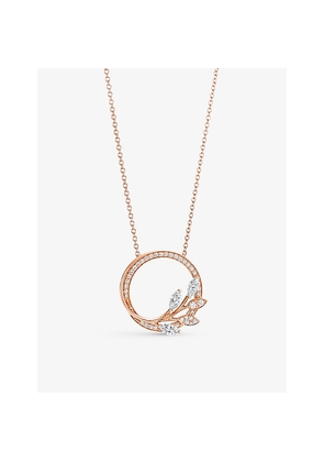 Tiffany & Co Vine Circle Small 18ct Rose-Gold and 0.39ct Brilliant- and Marquise-Cut Diamond Pendant Necklace