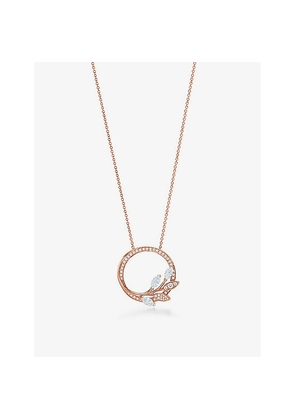 Tiffany & Co Vine Circle Large 18ct Rose-Gold and 0.70ct Brilliant- and Marquise-Cut Diamond Pendant Necklace