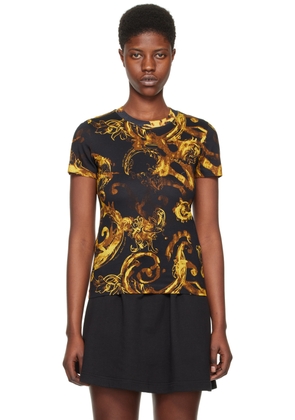 Versace Jeans Couture Black Watercolor Couture T-Shirt