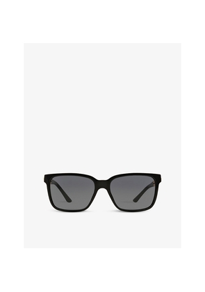 Womens Versace Ve4307 Rectangular-Frame Acetate and Metal Sunglasses