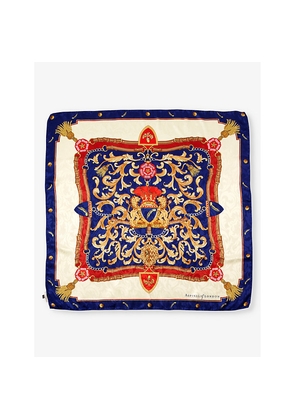 Womens Aspinal Of London Signature Graphic-Print Silk Scarf