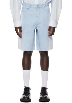 Solid Homme Blue Washed Denim Shorts