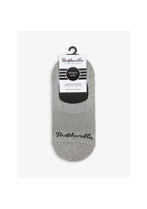 Mens Pantherella Logo Cotton-Blend Invisible Socks