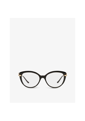 Womens ct0283O Panthère De Cartier Cat-Eye Frame Acetate and Metal Glasses