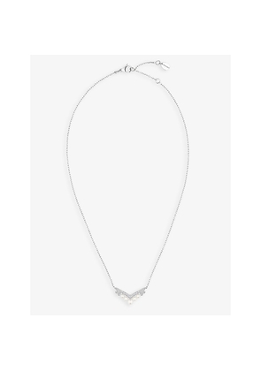 Chaumet Joséphine Aigrette 18ct White-Gold, 0.23ct Brilliant-Cut Diamond and 1.35ct Akoya Pearl Pendant Necklace