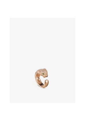 Panthère De Cartier 18ct Rose-Gold, 1.15ct Brilliant-Cut Diamond, Emerald and Onyx Ring
