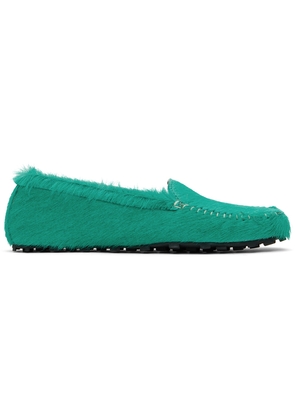 Marni Green Calf-Hair Moc Loafers