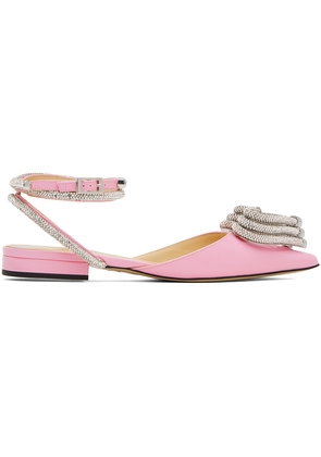 MACH & MACH Pink Triple Heart Patent 15 Slippers