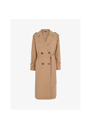 Womens Whistles Riley Double-Breasted Woven Trench Coat