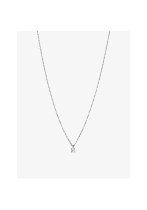 Tiffany & Co Platinum and 0.12ct Solitaire Diamond Necklace