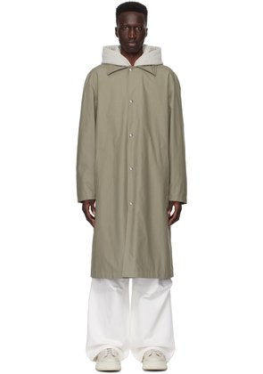 Jil Sander Green Printed Coat