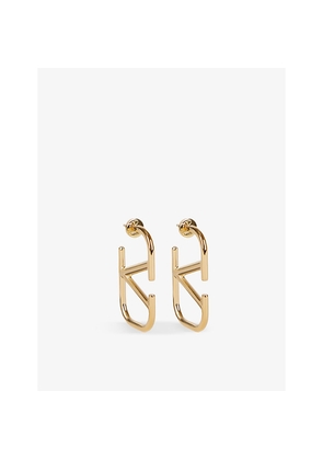 Valentino Garavani Vlogo Gold-Toned Brass Earrings