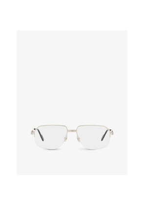 Womens ct0285O Première De Cartier Rectangular-Frame Metal Glasses
