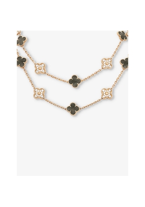 Van Cleef & Arpels Vintage Alhambra Rose-Gold, Mother Of Pearl and 4.83ct Diamond Necklace