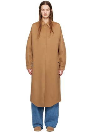 Valentino Tan Spread Collar Coat
