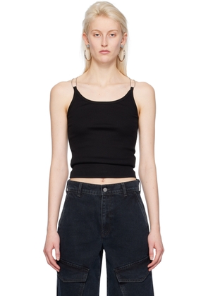 Dion Lee Black Wire Strap Tank Top