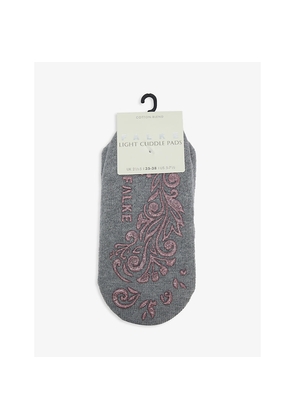 Womens Falke Cuddle Pads Cotton and Wool-Blend Socks