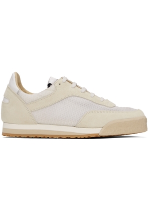 Spalwart White & Beige Pitch Low Sneakers