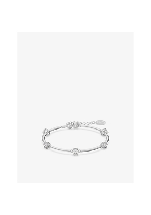 Womens Swarovski Constella Rhodium-Plated Brass and Zirconia Bracelet