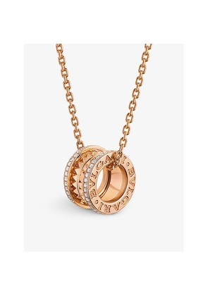 Bvlgari B.Zero1 18ct Rose-Gold and 0.38ct Brilliant-Cut Diamond Necklace