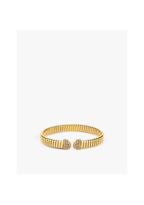 Bvlgari Tubogas 18ct Yellow-Gold and 0.35ct Brilliant-Cut Diamond Bracelet