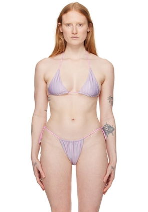 Poster Girl Pink & Gray Elle Reversible Bikini Top