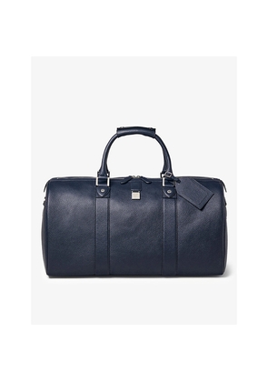 Mens Aspinal Of London Boston Grained-Leather Duffle Bag
