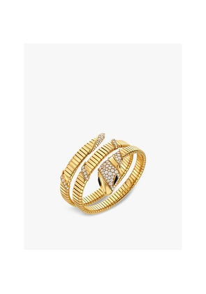 Bvlgari Serpenti Tubogas 18ct Yellow-Gold, 3.31ct Brilliant-Cut Diamond and Onyx Bracelet