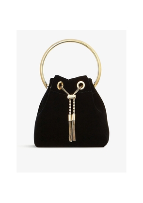 Womens Jimmy Choo Bon Bon Velvet Top-Handle Bag