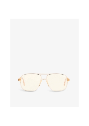 Womens Tom Ford Ft5737 Aviator-Frame Acetate Sunglasses