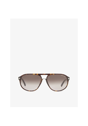 Mens Tom Ford Jacob Tortoiseshell Aviator Sunglasses
