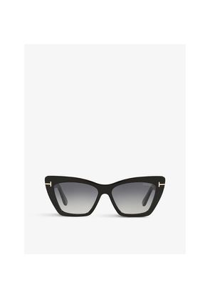 Womens Tom Ford Ft0871 Wyatt Cat-Eye Acetate Sunglasses