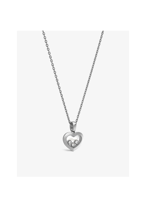 Chopard Happy Diamonds 18ct White-Gold and 0.15ct Brilliant-Cut Diamond Necklace