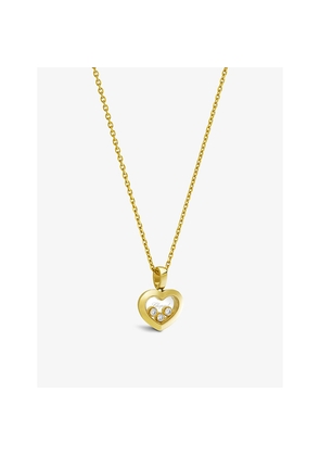 Chopard Happy Diamonds 18ct Yellow-Gold and 0.15ct Diamond Pendant Necklace