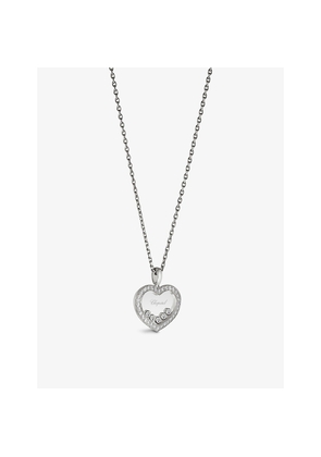 Chopard Happy Diamonds 18ct White-Gold and 0.73ct Round-Cut Diamond Pendant Necklace
