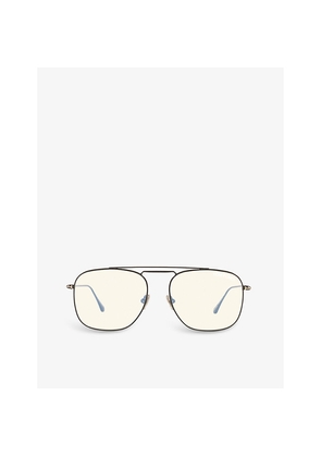 Mens Tom Ford Ft5731-B Pilot-Frame Metal Glasses
