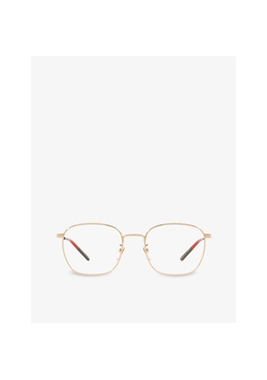 Womens Gucci Gg0681O Rectangle-Frame Metal Optical Glasses