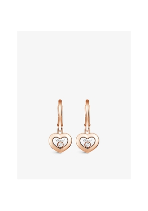 Chopard Happy Diamonds 18ct Rose-Gold and 0.10ct Diamond Earrings